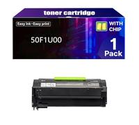 50F1U00 Cartucho de Tóner de Ultra Alto Rendimiento con Chip Reemplazo Compatible con el Tóner 50F1U00 501U para Lexmark MS417 517 617 MX417 517 617 Láser Impresoras ,Black-1 Pack