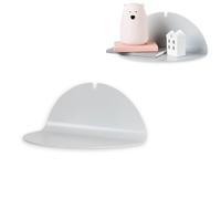 50FORM Estante de Pared de Metal Loft - Estantería Flotante Moderna para Salón, Cocina y Baño - Diseño Industrial, Hecho en la UE - Incluye Plantilla de Montaje y Nivel (Ceniza)