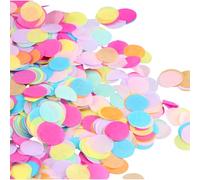 50g Confeti, 1.5cm Confeti de Mezcla de Color Redondo, Papel de Seda Redondo de Confeti, Confeti de Tejido Redondo Multicolor, Confeti de Papel, para bodas, cumpleaños, baby shower, graduación