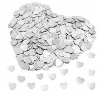 50g Confeti En Forma De Corazón Plata 2500 Piezas Remates Y Corazones Decoración San Valentín Confeti Boda Para Propuesta De Matrimonio Aniversario Cumpleaños Mesa De Fiesta Escaparate Comedor Amor