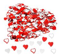 50g Confeti En Forma De Corazón Rojo Plata 2500 Piezas Remates Y Corazones Decoración San Valentín Confeti Boda Para Propuesta De Matrimonio Aniversario Cumpleaños Mesa De Fiesta Comedor Romántica