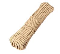 50M 6MM Cuerda de Yute Cuerda Cáñamo Natural Gruesa de Sisal 4 Capas para Jardín Boda Sash Camping Mascotas Barcos Hogar Árbol de Gato