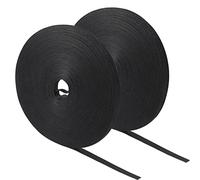 50m Bridas Reutilizables, 10 mm Cable Ties Cinta de Gancho y Bucle Ajustable Organizador Cables para Oficina Hogar Escuela Jardín - Color Negro (25 m por Rollo)