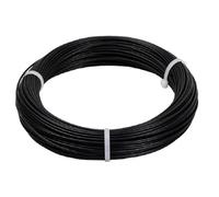 50M Cuerda de Alambre de Acero, Cable de Acero Inoxidable 2mm 304 Recubierto de PVC 7x7 Hilo, Flexible Alambre Resistente Tendedero, Suspensión Cable de Metal Marco Fotos Jardín Exteriores (Negro)