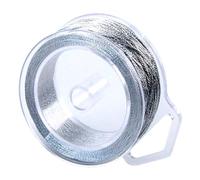 50M Diámetro 0.4 mm 6 Hilos de Alambre Cordon Dorado Metálico Hilo Estable y Duradero para Pulseras,Anillos,Collares Trenzados Papel de Regalo,Artesanía Decoración Navideña (Plata)