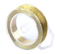 50M Diámetro 0.4 mm 6 Hilos de Alambre Cordon Dorado Metálico Hilo Estable y Duradero para Pulseras,Anillos,Collares Trenzados Papel de Regalo,Artesanía Decoración Navideña (Oro)