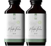 50ml Aceite Esencial de Menta Piperita BIO (Mentha piperita) - 100% Puro, Natural y Orgánico - Aceite Esencial de Menta comestible - Fresco, Revitalizante y Claro (Paquete de 2)