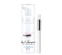 50ml Espuma Desmaquillante con Cepillo para Pestañas | Plástico Blanco, Limpieza Delicada y Profunda, Ingredientes No Irritantes, Uso Doméstico y Cosmético