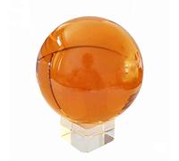 50mm / 60mm / 70mm / 80mm / 100mm Color ámbar K9 Meditación Bola de cristal sin soporte para decoración-80mm_amber con soporte