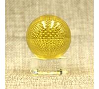 50mm Bola de cristal Esfera de cristal Artesanía Hogar Decoración de fiesta de boda Adornos Esfera de lente Accesorios de fotografía Chandelier-yellow_50mm
