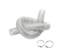 50mm Inner Diameter Vacuum Cleaner Hose Bellows PVC Industrial Dust Collect Machine Dust Removal Tube(1.5m)