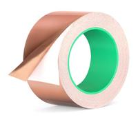 50mm x 20m Cinta de Cobre Hoja, Cinta de Cobre Contra Caracoles, Conductora de Doble Cara, Blindaje Contra Interferencias Emi y Rf, para Conexiones a Tierra, Art Déco, Protección de Plantas etc