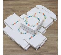 50p, venta al por mayor, bricolaje, estilo de flor hecho a mano, paquete de regalos de agradecimiento, caja de papel kraft, caja de dulces de boda, 65x65x30mm, suministros para fiestas, igual que en