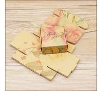 50p, venta al por mayor, bricolaje, estilo de flor hecho a mano, paquete de regalos de agradecimiento, caja de papel kraft, caja de dulces de boda, 65x65x30mm, suministros para fiestas, igual que en
