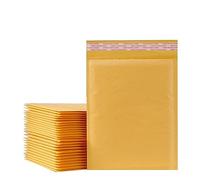50PCS/15 tamaños Sobres de burbujas Kraft Bolsas de embalaje de papel Sobres acolchados Paquete de envío Sobres de burbujas Bolsas de almacenamiento de mensajería-150x180mm-Amarillo
