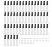 50pcs 15ml Refillable Lip Gloss Soft Tubes with Rubber Stoppers, Transparent Plastic Containers for DIY Cosmetic Makeup, Leakage, Lightweight and Portable