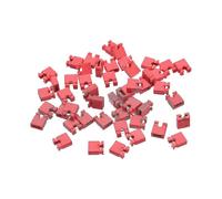 50pcs 2.54mm Standard Pin Header Jumper Cap Short Circuit Connection Cap Mini Micro Jumper Bridge Plug Red-YNP