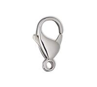 50pcs 304 grado acero inoxidable hipoalergénico 15mm (0.6 pulgadas) pinza de langosta conector para joyería artesanía SJF12-2
