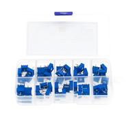 50pcs 3386P series 100R 200 500R 1K 2K 5K 10K 20K 50K 100K 500K multi-turn potentiometer Variable resistors With box set