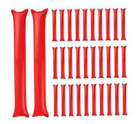 50PCS 60 * 10 Generadores de Ruido Rojos para Animar Palo de Animación Palo de Trueno Inflable Fabricante de Ruido de Espíritu de Plástico para Eventos Deportivos Favor de Fiesta de Cumpleaños