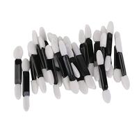 50pcs Aplicadores de sombra de ojos de esponja de doble extremo desechable Sombra de ojos de doble cara Cepillo de esponja con punta de maquillaje oval