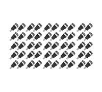 50Pcs Banana Socket 4mm, High Current Discharge Banana Plug, Gold Plated Copper Banana Socket for Electrical Test Accessories, Long Service Life with x 0.75 Thread and φ 4mm Ja (Negra)