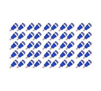 50Pcs Banana Socket 4mm, High Current Discharge Banana Plug, Gold Plated Copper Banana Socket for Electrical Test Accessories, Long Service Life with x 0.75 Thread and φ 4mm Ja (Azul)