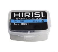 50pcs Barb Fishing Hooks 2468 Carp Rigs Fishhooks Fish Hooks High Carbon Steel Hooks Designed for Effective Fish Holding and Rugged Use Model 8001 (Number 6)