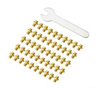 50pcs Bike Pedal Bolts 8x6mm Stainless Steel Anti-Slip | Stainless steel build, rust resistant, anti-slip grip, 8x6mm size, 50pcs pack(Gold)
