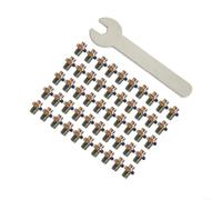 50pcs Bike Pedal Bolts 8x6mm Stainless Steel Anti-Slip | Stainless steel build, rust resistant, anti-slip grip, 8x6mm size, 50pcs pack(Colors)