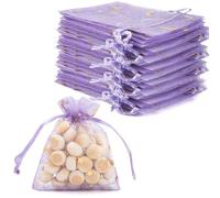 50PCS Bolsas Organza,8×10cm/3.14×3.93inch Bolsas De Organza,Bolsas Regalo Pequeñas,Bolsa Organza Pequeña,Bolsas Embalaje Bisuteria,Bolsa Regalo Gracias,Bolsas De Lavanda,Bolsitas De Tul Para Regalo