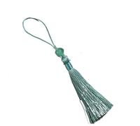 50Pcs Bookmark Tassels Polyester Tassel Handmade Soft Craft Mini with Loop Fringe Brush For DIY Jewelry Making para Decoración(Peacock Green)