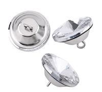 50Pcs Botones de cristal de diamantes de imitación, 20MM 25MM Botones redondos para coser Sofá Botón de tapicería DIY Manualidades Decoración(Los 20MM)