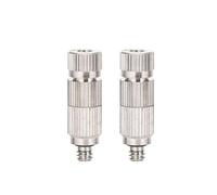 50pcs Brass isting Nozzles Replacement for Outdoor Cooling System,High Pressure 3/16" Thread Stainless Steel isting Nozzles Stainless Steel-2 Sections 0.7mm Hole Diameter