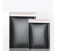 50pcs bubble envelopes self-sealing envelopes gift bags laser packaging book packaging bags(Black,13 * 15cm)