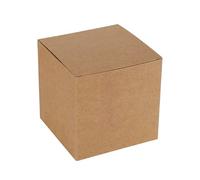 50pcs Caja de papel Kraft de varios tamaños Caja de embalaje de regalos pequeños Cartón Cartón Banquete de boda Suministro de bricolaje Caja de embalaje de jabón hecho a mano-marrón,50pcs,10x10x10 cm