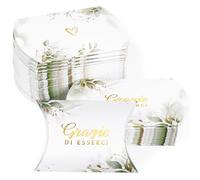 50pcs Caja Pequeña Regalo de Boda en Italiano Grazie di Esserci
