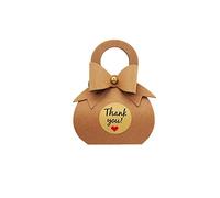 50pcs Cajas de regalo, Lance Home recuerdo de boda, tarjeta de regalo para boda, cumpleaños, bautismo, comunión, fiesta, graduación, caja de regalo pequeña Navidad (Marrón)