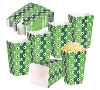 50PCS Cajas Palomitas,Caja de Palomitas de Maíz de Fútbol, 7x7x12cm Cajas Palomita Pequeñas, Decoraciones para Fiestas de Fútbol, para Fiesta, Cumpleaños, Boda,Dulce,Cine