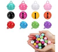 50PCS Campanas de Colores,22mm Cascabeles Colores Manualidades,Campanas de Mascotas,Cascabeles para Collar de Gato, para Navidad Decoración, Cumpleaños Regalo, Manualidades DIY Creativos