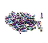 50Pcs Cobre Radios Pezones 14G 2mm Resistente Para Road Mountain Fold Bike Wheel Repair(Plata)