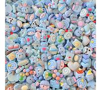 50pcs Cute Slime Charms Mixed Set Resin Flatback para DIY Craft Making y Ornament Scrapbooking Beads Surtido Candy Fruit Cake Resina Trellis Resin Ornament Kit Making Supplies