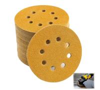 50PCS Discos De Lija,Discos Lija 125mm Con 50 Piezas Grano 80, Hojas De Para Lijadora Roto Orbital Y Lijadora, Lijas 125mm Resistentes Para Madera Metal Plástico