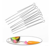 50pcs DIY Alambre de Acero Inoxidable para Señuelos de Pesca Rotación Lentejuelas Ejes (75mm)