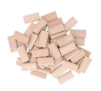 50Pcs Domino Tenon Haya Madera Dowel Stopper Bloque Inserción Punta Maciza Para Muebles Carpintería Conector Empalme 10X24X50Mm | 50 Espigas de Madera de Haya de 10x24mm, Conectores para Carpintería y Muebles, Diseño Plano que No Gira ni se Hincha