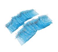 50pcs Draw String Sheer Mesh Bag, Pure Organza -Beutel Mini -Süßigkeiten -Taschen für kleine Eigitzer -Schmuckohrringe (hellblau)