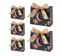 50pcs Eid Bolsas de Regalo Reutilizables Con Arcos Adorno Dulces Galletas Para Envolver Regalos Fiesta Fiesta