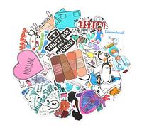 50pcs Enfermera Pegatinas Anime Día de la Enfermera Motivacionales Vinilo Impermeable para Ordenador Portátil Skateboard Botellas de Agua Teléfono Guitarra Bicicleta