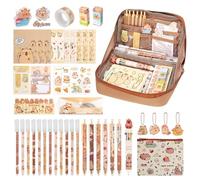 50PCS Estuche Capibara Papeleria Kawaii Boligrafos Capybara Estuche Escolar Niña Chico Cosas de Capibaras Pegatinas Llavero Capybara Papeleria Cartoon Capibara Regalo Cumpleaños Carnaval Navidad