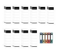50PCS Etiquetas Autoadhesivas para Archivadores, 5,4 x 19 cm Etiquetas Recambio de Etiqueta Adhesiva Adhesivas para Lomo Pegatina Autoadhesiva para Lomo para Oficina y Escuela Blanco Lomo y Revisteros